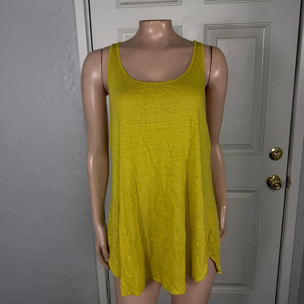 Eileen Fisher Sweater Women's Tank Top XL Knit Sleeveless Linen Racerback F3-19